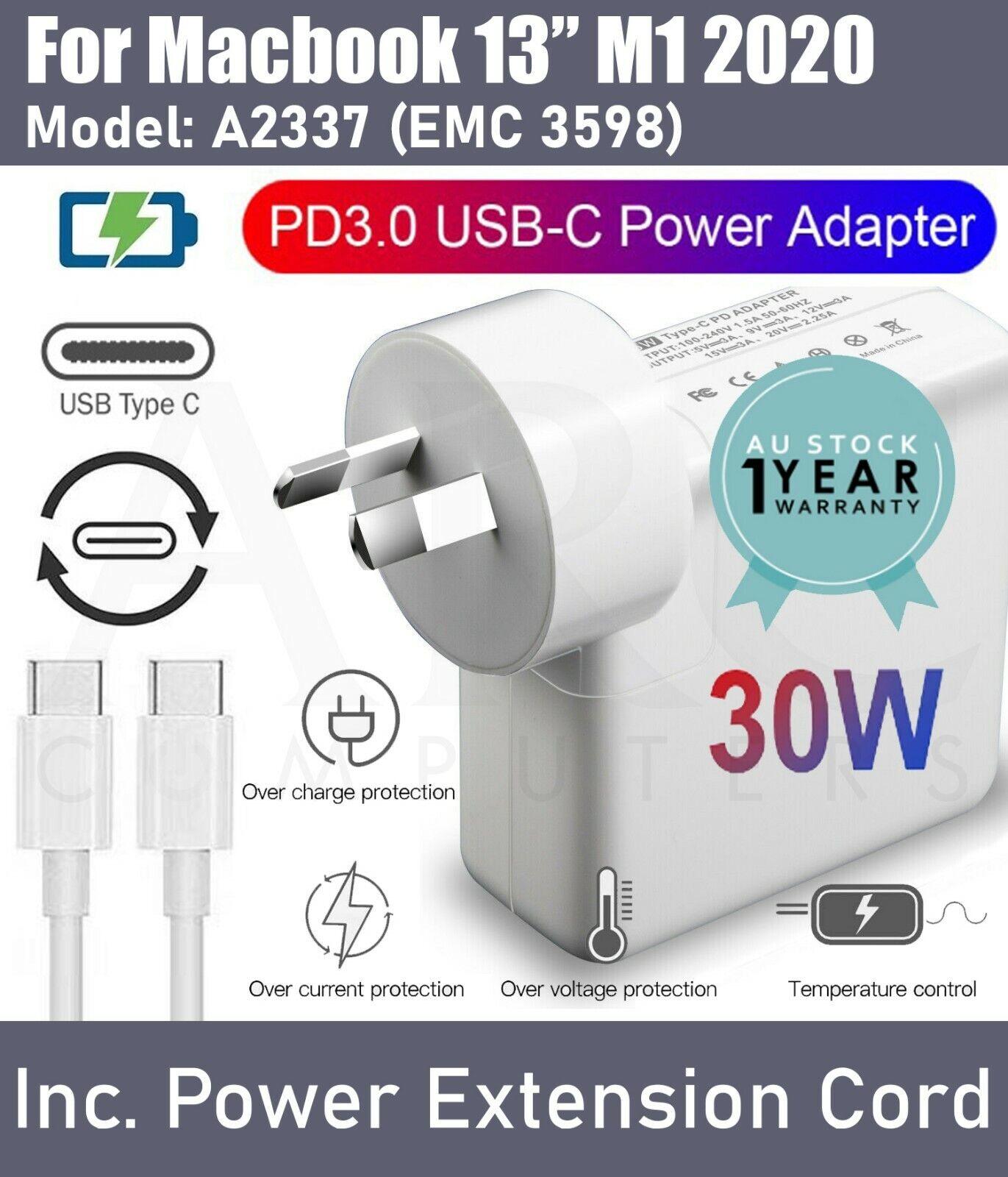 30W USB-C Type-C Wall Laptop Charger Adapter Apple Macbook Air 13 M1 2020 A2337 - BESTA